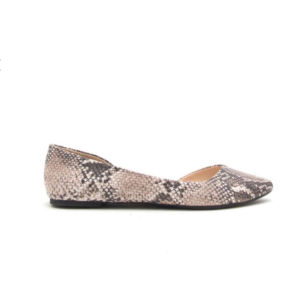 Beige Brown Snake Ballerinas ballet- Sandals - Picture 3 of 3